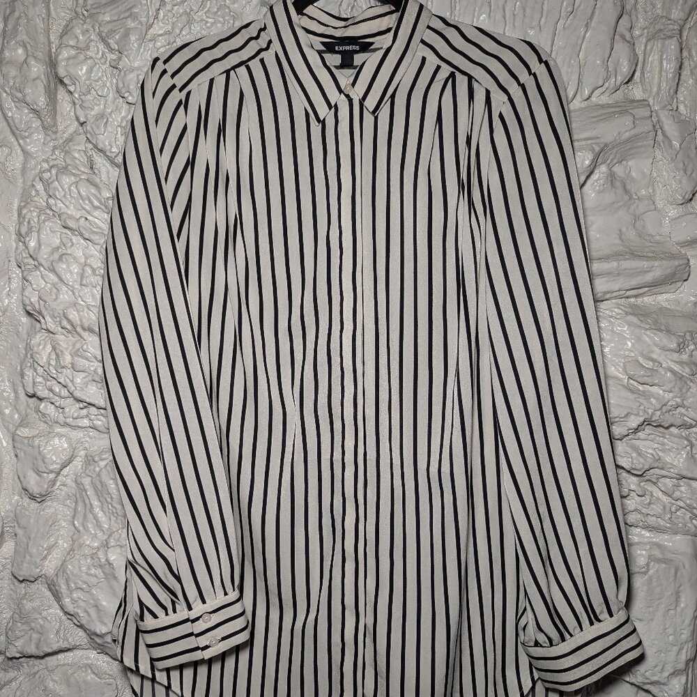 Express Tunic-style Striped Blouse